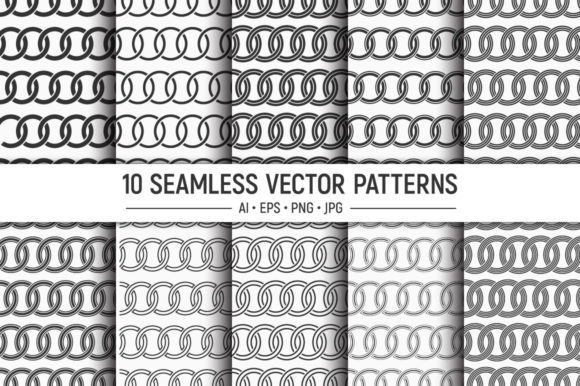 10 Chain Links Seamless Patterns: A Practical Design Resource