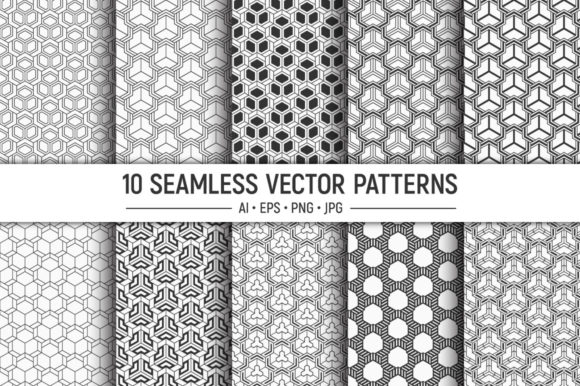 10 Hexagonal Seamless Patterns: Strategic Design Assets for Branding, Marketing, and Visual Communication