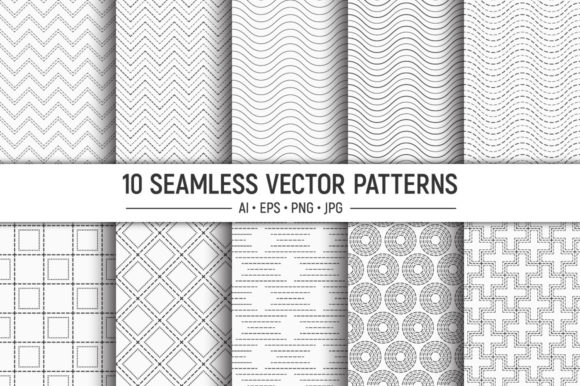 10 Seamless Vector Dotted Patterns