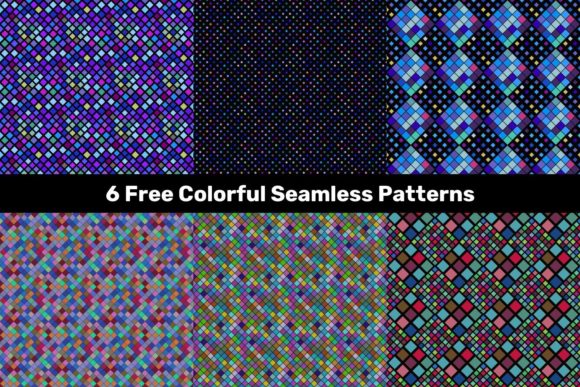 6 Free Colorful Seamless Patterns: A Versatile Resource for Creatives