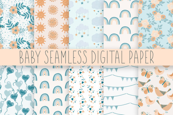 Baby Seamless Patterns Digital Paper