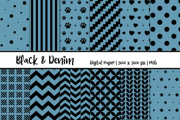 Black Denim Patterns Digital Paper: Practical Ways to Use This Versatile Design Resource
