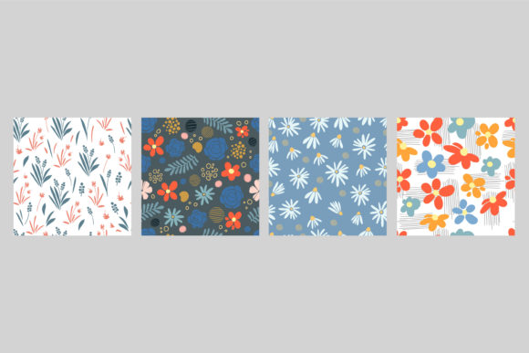 Floral Seamless Patterns in Vector Design