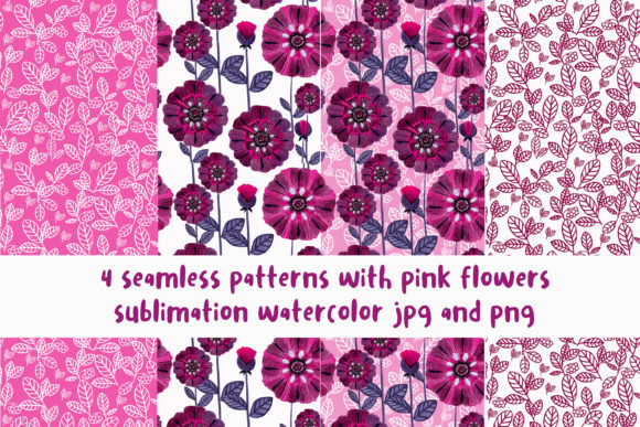 Pink Floral Sublimation in Design