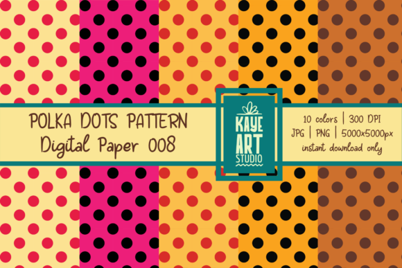 Polka Dots Digital Patterns 008: A Versatile Design Resource