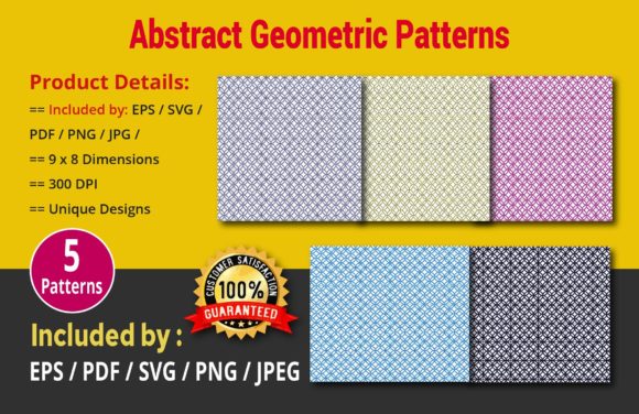 Seamless Abstract Geometric Patterns for Modern Design
