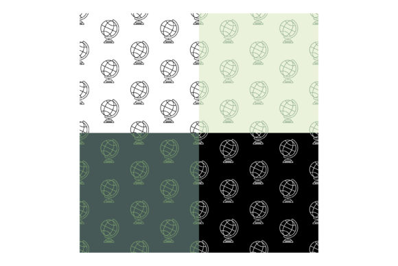 Set of Seamless Patterns with Globe: Strategic Design for Branding, Communication, and Long-Term Visual Consistency