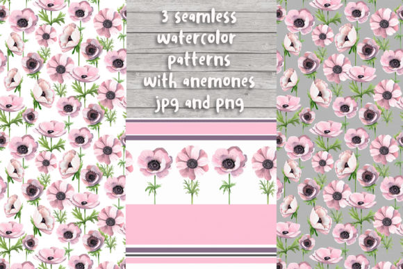 The Art and Utility of Seamless Watercolor Patterns Featuring Anemones