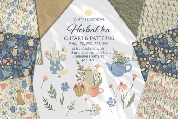 The Strategic Value of Herbal Tea Vector Clipart and Patterns in Modern Creative Workflows